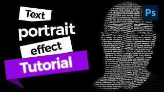 Photoshop Tutorial Text Portrait Effect in Photoshop [upl. by Rola]