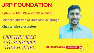 Class10th SyllabusCBSE amp HBSE Unit Wise with their weightage and chapters [upl. by Yenaled]