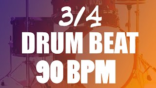 34 Straight Drum Beat  90 BPM [upl. by Telford]