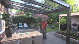 Terrado glas overkapping met zonwering bij Robs grote Tuinverbouwing [upl. by Dodson]