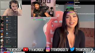 TyKwonDoe Reacts To AlinaRose Edate W Adin Ross [upl. by Binny]