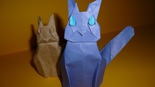 Origami Cat Instructions Robin Glynn [upl. by Sascha]