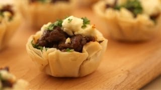 Lamb amp Tomato Phyllo Bites Recipe North African Feast Menu Part 1  KIN EATS [upl. by Anivlis]