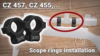 How to mount dovetail scope rings on a CZ 457  CZ Parts [upl. by Wilbert885]