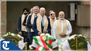 G20 Summit 2023 India LIVE Arrival and welcome of G20 Heads of Delegations at Rajghat [upl. by Uolymme804]