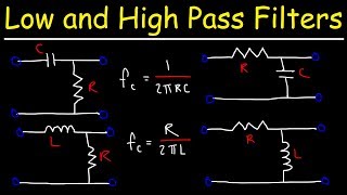 Low Pass Filters and High Pass Filters  RC and RL Circuits [upl. by Huston]