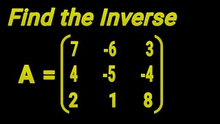 Inverse of a 3x3 Matrix  THE SIMPLE WAY [upl. by Ribal]