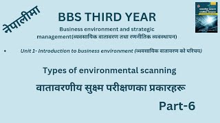 Types of environmental scanning bbs 3rd yearbusiness environmentchapter1 bbs3rdyear bbs [upl. by Alebasi]