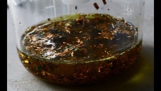 Dissolving Computer Scrap Gold in Aqua Regia [upl. by Nnylsaj869]