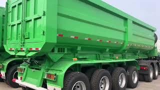 High Quality 4 Axles Rear Dump Semi Trailer [upl. by Nahum]