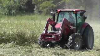 CaseIH Maxxum 125 Cutting Hay [upl. by Novikoff]