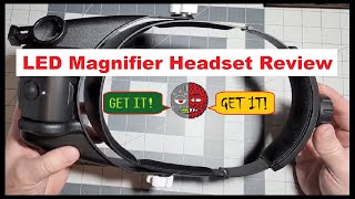 LED Magnifier Headset Review Dilzekui Head Mount Magnifier with LED Light Model MG82000MC [upl. by Damalis]