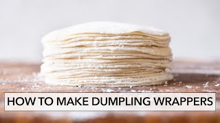 How to Make Dumpling Wrappers Dumpling Skins餃子皮  Lisa Lin [upl. by Gnivre]