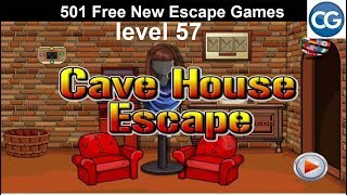 Walkthrough 501 Free New Escape Games level 57  Cave House Escape  Complete Game [upl. by Coral]