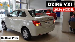 Maruti Dzire Vxi 2024 New Model  Dzire New Model 2024  On Road Price  Full Details review [upl. by Lucy]