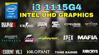 i31115G4 Intel UHD Graphics Xe G4 48EUs  Test in 15 Games [upl. by Paolo169]