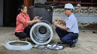 Directors Wife and Husband Repair amp Maintain Washing Machines For Customers  Ly Phuc An [upl. by Anivel]