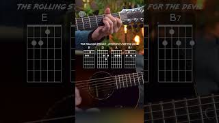 The Rolling Stones  Sympathy For The Devil EASY CHORDS [upl. by Norramic]