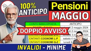 ✅ PENSIONI MAGGIO ➜ RITIRO Pagamenti Anticipati e AUMENTI SOLO X QUESTI PENSIONATI 📈 INVALIDI MINIME [upl. by Drusilla]