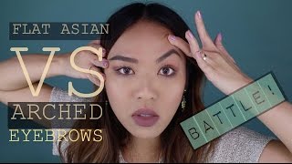 Flat Asian Eyebrows VS The Arched Eyebrows BATTLE   Love P Beauty [upl. by Ylrae]