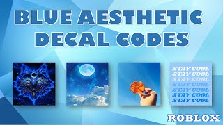 Blue Aesthetic Decal Codes  Bloxburg Club Roblox amp Work at a Pizza Place  ROBLOX [upl. by Ayikin261]