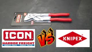 Harbor Freight Icon Pliers Wrench VS Knipex Pliers which is better A Tool Showdown [upl. by Delphinia]