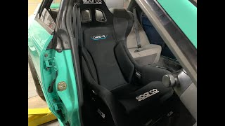 Sparco GridQ seat install R32 sedan skyline [upl. by Hut]