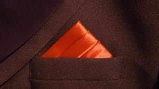 How to Fold a Pocket Square  3 Stairs Animated [upl. by Brandise]