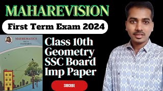 SSC First Term Exam Maharevision Geometry Class 10th Maths 1 Maharashtra board Chetan sir [upl. by Neerihs]