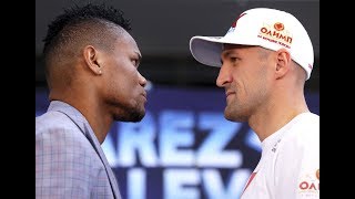 Eleider Alvarez vs Sergey Kovalev Intense Face Off Rematch [upl. by Margo]