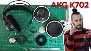 AKG K702 dismantling and design review of this overly complex headphone [upl. by Slen459]