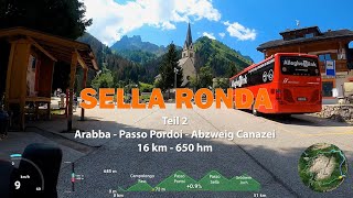 DOLOMITI  SELLA RONDA VIDEO Teil 2 Arabba  Pass Pordoi  Abzweig Canazei [upl. by Sessilu313]