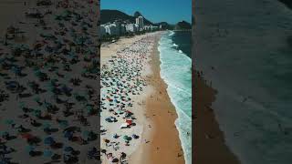 Copacabana Beach Rio de Janeiro 😍 copacabana rio beach riodejaneiro brazil dji [upl. by Adnala]