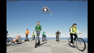 Unreal Engine 54  Testing Cyclists Animated  Bundle  4K [upl. by Esli400]