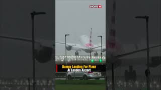 Watch Storm Gerrit In UK Forces Airplane To Have A Bumpy Landing At Heaththrow Airport  N18S [upl. by Isabea]