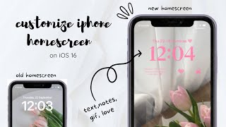 How to customize iPhone homescreen  lockscreen on iOS16  iPhone 11  2022  aesthetic [upl. by Anitsrhc]