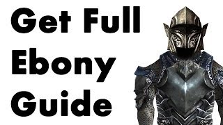 Skyrim How to Get Full Ebony Armor No Smithing [upl. by Aisyla]