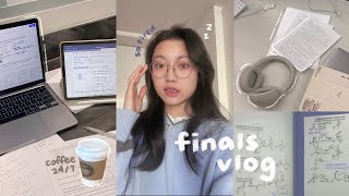 study vlog 🖇️ final exam week 12AM library nights too many notes  coffee long amp productive days [upl. by Heindrick]