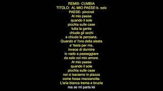 AL MIO PAESE PAESE base cumbia karaoke [upl. by Eico110]