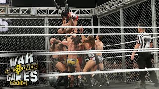 Ricochet performs a double Moonsault from the top of the WarGames Cage NXT Takeover WarGames II [upl. by Shelley]