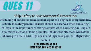 11 bunkering safety sampling effect of density pour point water content samudramanthan [upl. by Stargell]