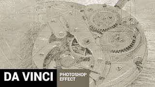 Da Vinci  Hand Drawn Sketch Photoshop Action Tutorial [upl. by Harp643]