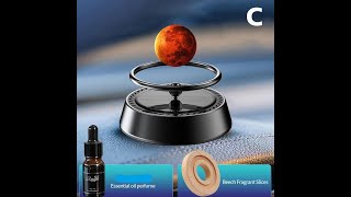 Planet Mars Rotating Solar Powered Car Dashboard Perfume Black Color [upl. by Mlawsky]