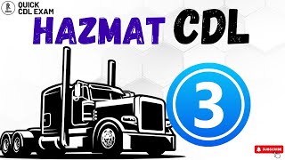 CDL Prep Test HAZMAT video 3 questions amp answers [upl. by Notsreik]