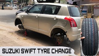 GENERAL TYRE BG FALCON 18565R15 SUZUKI SWIFT TYRES CHANGE PRICES IN KARACHI  ASLAM TYRES [upl. by Lucilia]