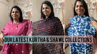 OUR LATEST KURTHA amp SHAWL COLLECTIONS  Revathy wedding collections muvattupuzha mob8086575564 [upl. by Kries]