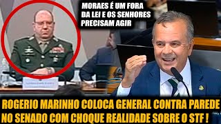 ROGERIO MARINHO COLOCA GENERAL CONTRA PAREDE NO SENADO COM CHOQUE REALIDADE SOBRE O STF [upl. by Edette258]