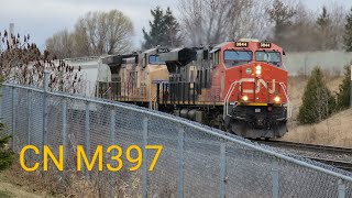 Foreign Power on CN M397 at MP 44 CN Halton Subdivision • March 18 2024 [upl. by Eduard632]