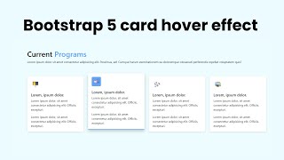 Bootstrap 5 card hover effect  border bottom change color on Hover [upl. by Mchale]