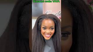 GLUELESS 13x6 Full Max Frontal  4C Kinky Edges HD Lace Wig [upl. by Okorih]